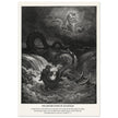 Gustave Dore The Bible engraving print . The destruction of Leviathan illustration .