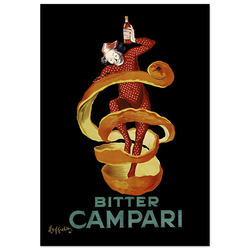 Leonardo Cappiello Bitter Campari master artwork. Vintage retro poster .