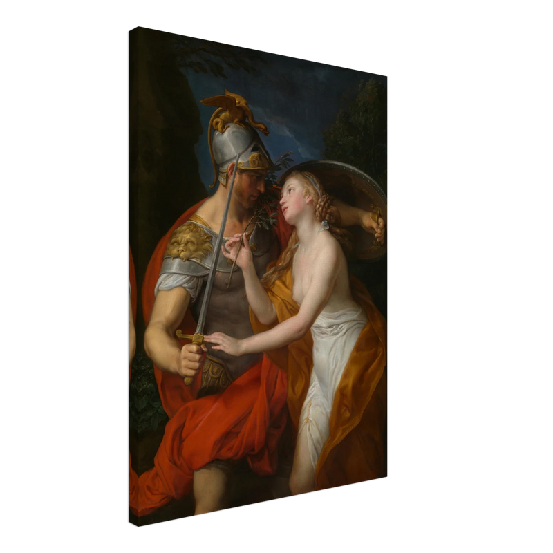 Canvas Allegory of Peace and War by Pompeo Girolamo Batoni 1776. Greek Roman mythology