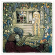 John Bauer vintage illustration print . From the fairy tale The Magician's Cape.