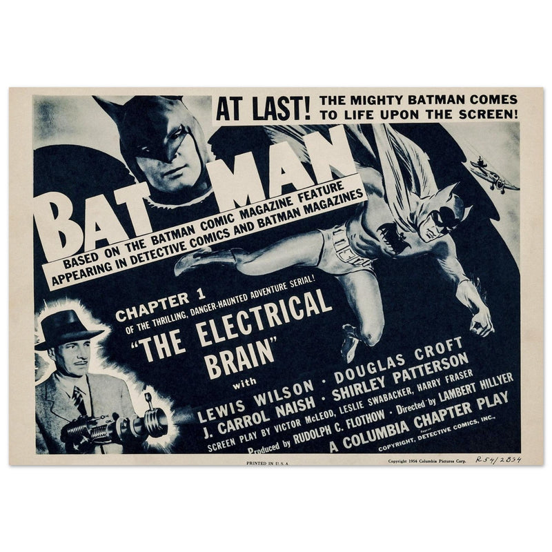 The Batman 1954 vintage movie poster .