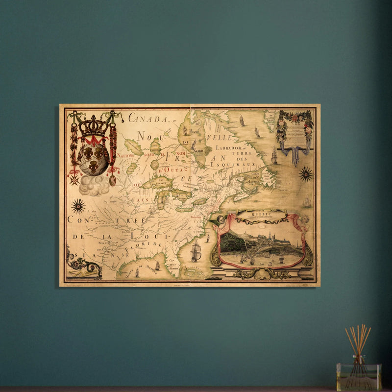 North America map. Canada, ou Nouvelle France by Jean-Baptiste Louis Franquelin