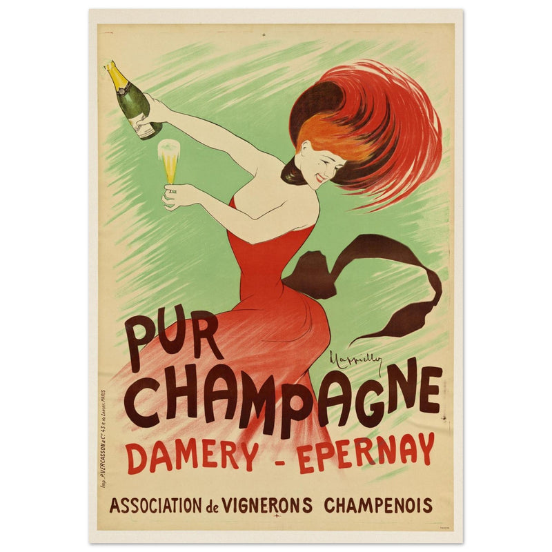Pur Champagne Damery Epernay advertising vintage poster by Leonetto Cappiello.