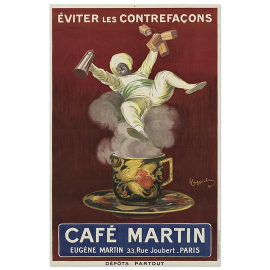 Cafe Martin vintage advertising by artist Leonetto Cappiello.