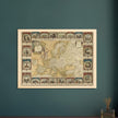 Ancient antique map of Europe. The map is devided in empires and realms.  poster.