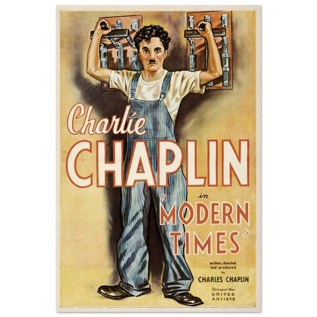 Charlie Chaplin Modern Times movie poster.