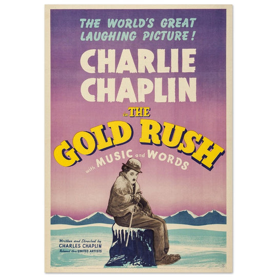 Charlie Chaplin The Gold Rush movie poster.