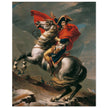 Napoleon at the Great St. Bernard painting by Jacques Louis David 1801.