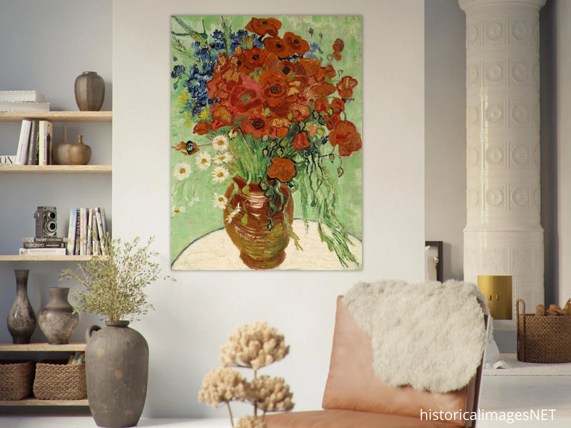 Vase with Daisies and Poppies by Vincent Van Gogh