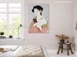 Hashiguchi Goyo woodblock print Make up Japanese woman applying make up and looking at her mirror