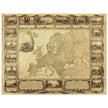 Ancient old map of Europe.  of antique illustrated european map. . XVIII Century