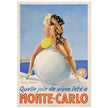 Louis Icart Monte Carlo vintage promotional poster . Historic