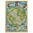 Ancient world map poster reproduction by Guillaume Le Testu 1555