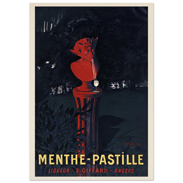 Menthe Pastille Liqueur advertising vintage poster by Leonetto Cappiello.