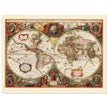 Ancient old world map by Hendrik Hondius