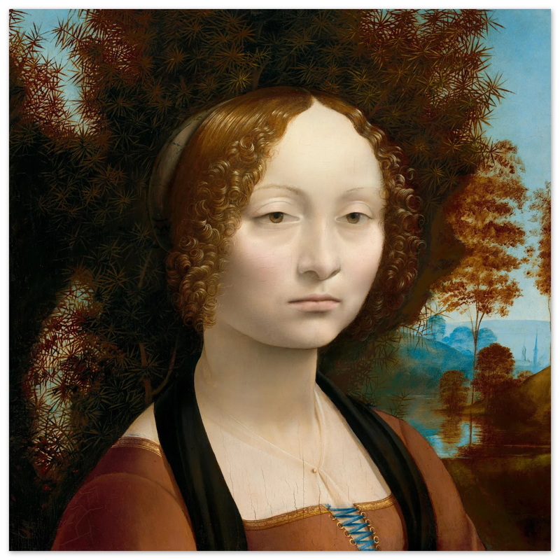 Leonardo da Vinci Ginevra de' Benci portrair .