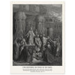 Gustave Dore The Bible engraving print . Cyrus restoring the vessesls of the temple .