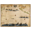 Pacific ocean South Sea ancient old map poster by Hessel Gerritsz 1622