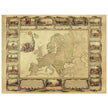 Ancient old map of Europe.  of antique illustrated european map. . XVIII Century