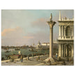 Canaletto antique painting in Venice Italy. Bacino di S. Marco.