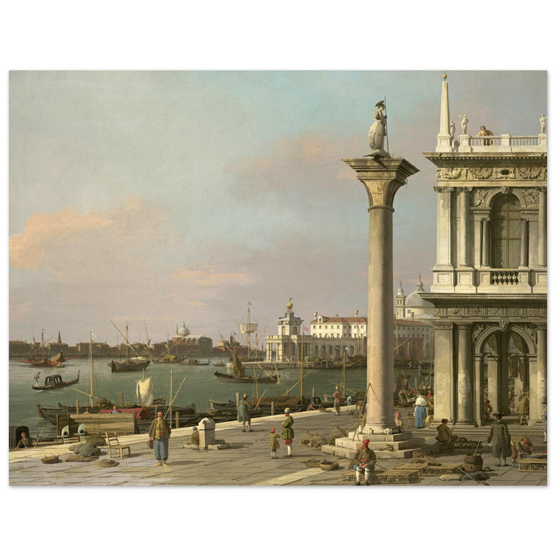 Canaletto antique painting in Venice Italy. Bacino di S. Marco.