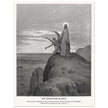 Gustave Dore The Bible engraving print . The temptation of Jesus illustration .