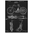 vintage motorcycle patent by G. M Holley.