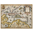 Ancient map of Florida, West Indies and the Caribbean sea by Theodor de Bry