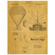 Airship patent illustration by T S C Lowe. Air Balloon