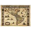 America antique map by Willem Janszoon.