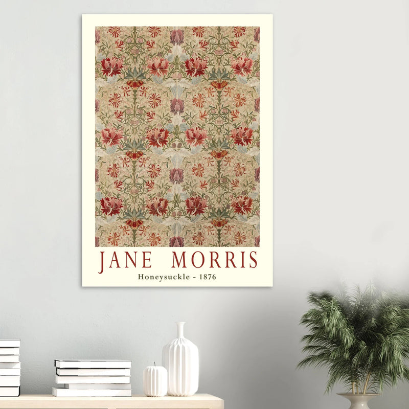Jane Morris Honeysuckle embroidery.