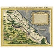 Terra Santa Nova Tabula. Ancient map of Holy Land by Sebastian Munster.