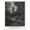 Gustave Dore The Bible engraving print . Adam and Eve driven out from Eden.