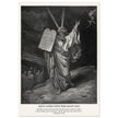 Gustave Dore The Bible engraving print . Moses coming down from Mount Sinai .