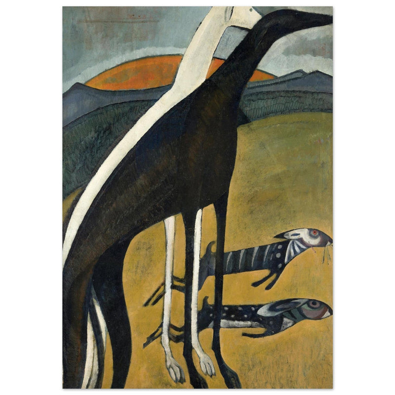 The Greyhounds painting by Amadeo de Souza Cardoso