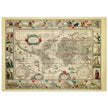 Ancient old world map 1638. Noua totius terrarum orbis geographica ac hydrographica tabula by Willem Janszoon Blaeu