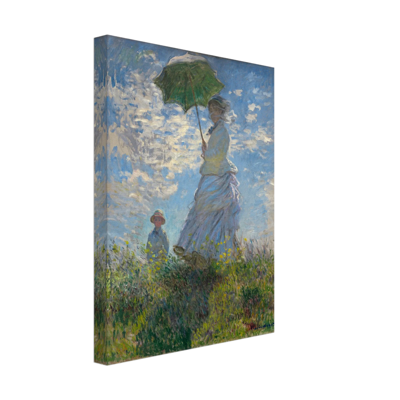 Woman with a Parasol Madame Monet and Her Son by Claude Monet