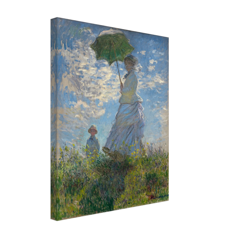 Woman with a Parasol Madame Monet and Her Son by Claude Monet