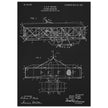 Flying machine patent 1906 by the Wright brothers. Vintage airplane.
