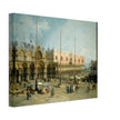The Square of Saint Mark's Venice Italy Antique painting by Canaletto.