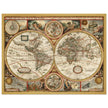 Ancient world map. Beautiful illustrated double sphere cartography of the XVIII Century by Frederick de Wit