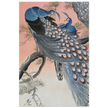 Two peacocks on tree branch by Ohara Koson