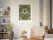 William Morris Autumn flowers vintage wallpaper reproduction.
