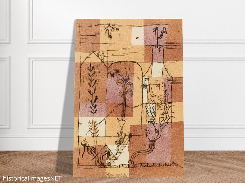 Paul Klee Hoffmanesque Scene abstract painting.