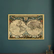 World map Nova et Accuratissima Totius Terrarum Orbis Tabula by Joan Blaeu