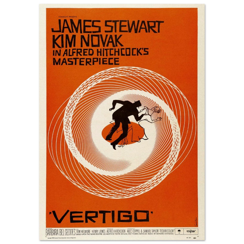 Vertigo by Alfred Hitchcock movie poster.