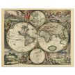 Ancient old world map of 1689 by Gerard van Schagen.