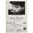 Bob Dylan concert poster in Carnegie Chapter Hall 1961.