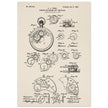 Winding Mechanism for Time Pieces, vintage clock patent .