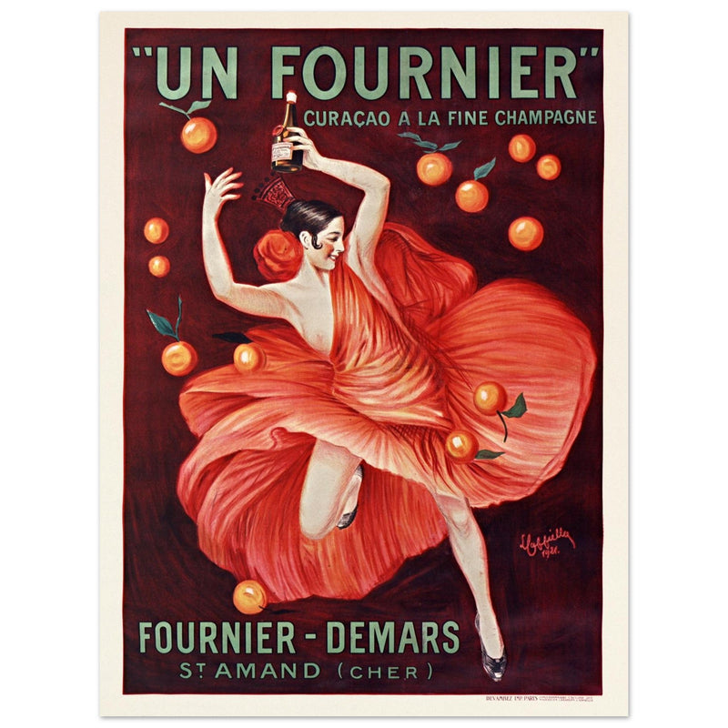 Un Fournier curaçao a la fine champagne advertising vintage poster by Leonetto Cappiello.